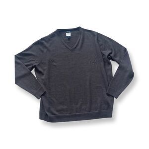 JWN Men’s Classic V Neck Long Sleeve Sweater Gray Sz XXLarge